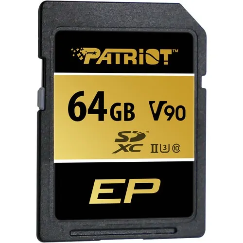 Patriot V90 64GB UHS-II SDXC U3 Class 10 Memory Card