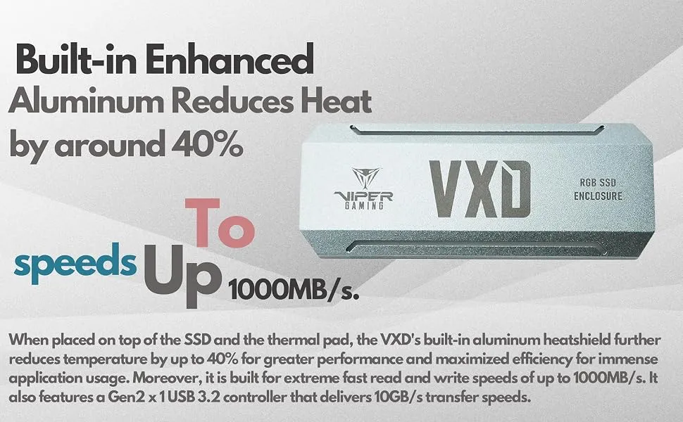 Patriot VXD M.2 NVMe PCIe RGB SSD Enclosure overview 3