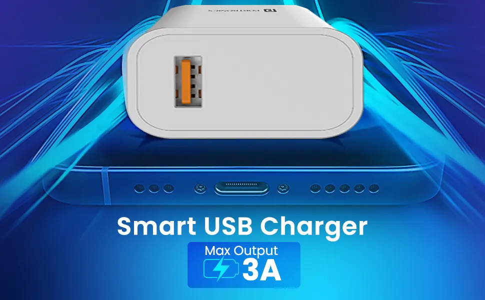 Portronics Adapto One Plus 18w 3A Mach USB Fast Charging Adaptor (White) overview 4