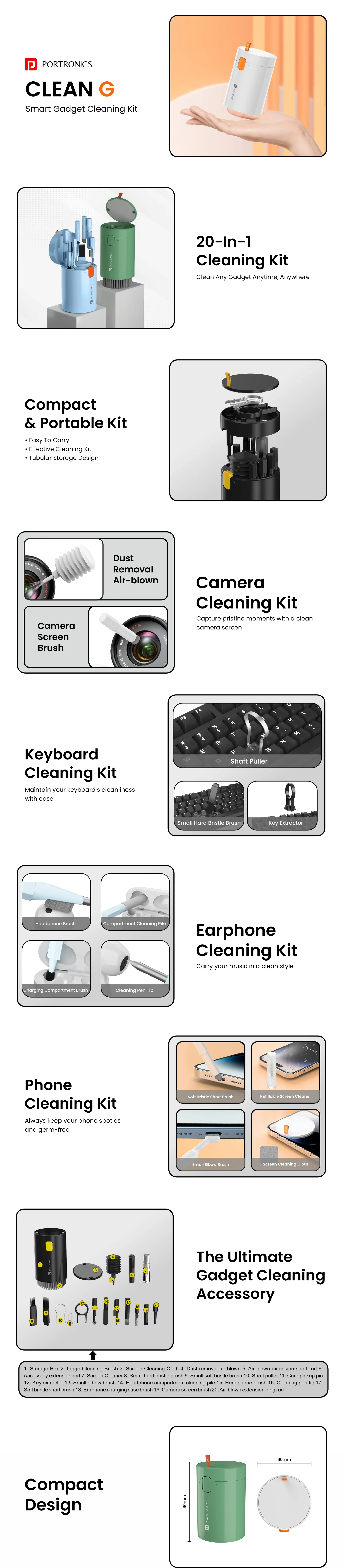 Portronics Clean G (BLUE) overview 1