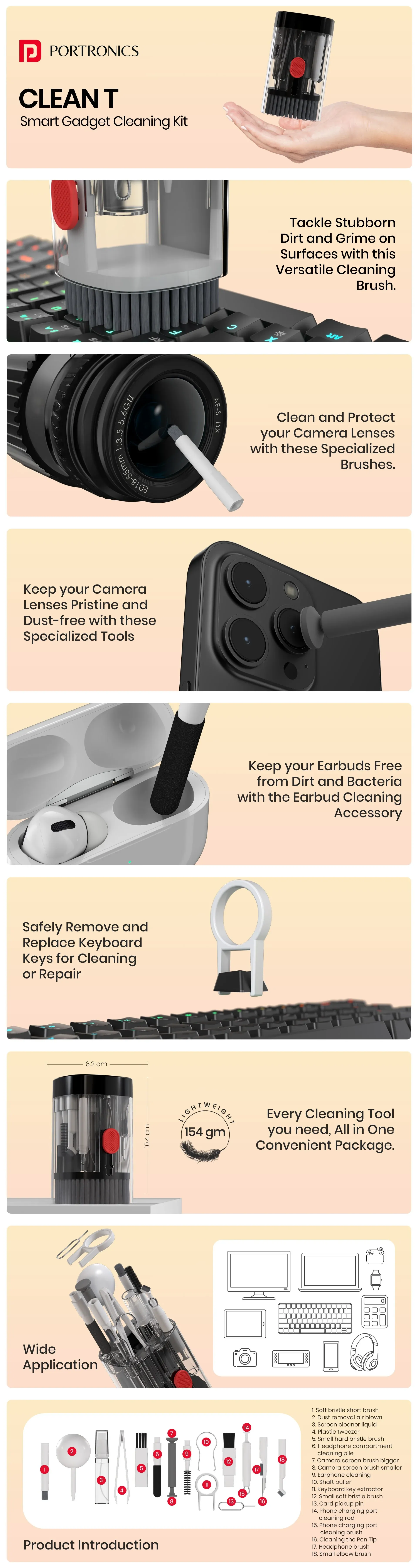 Portronics Clean T (White) overview 1