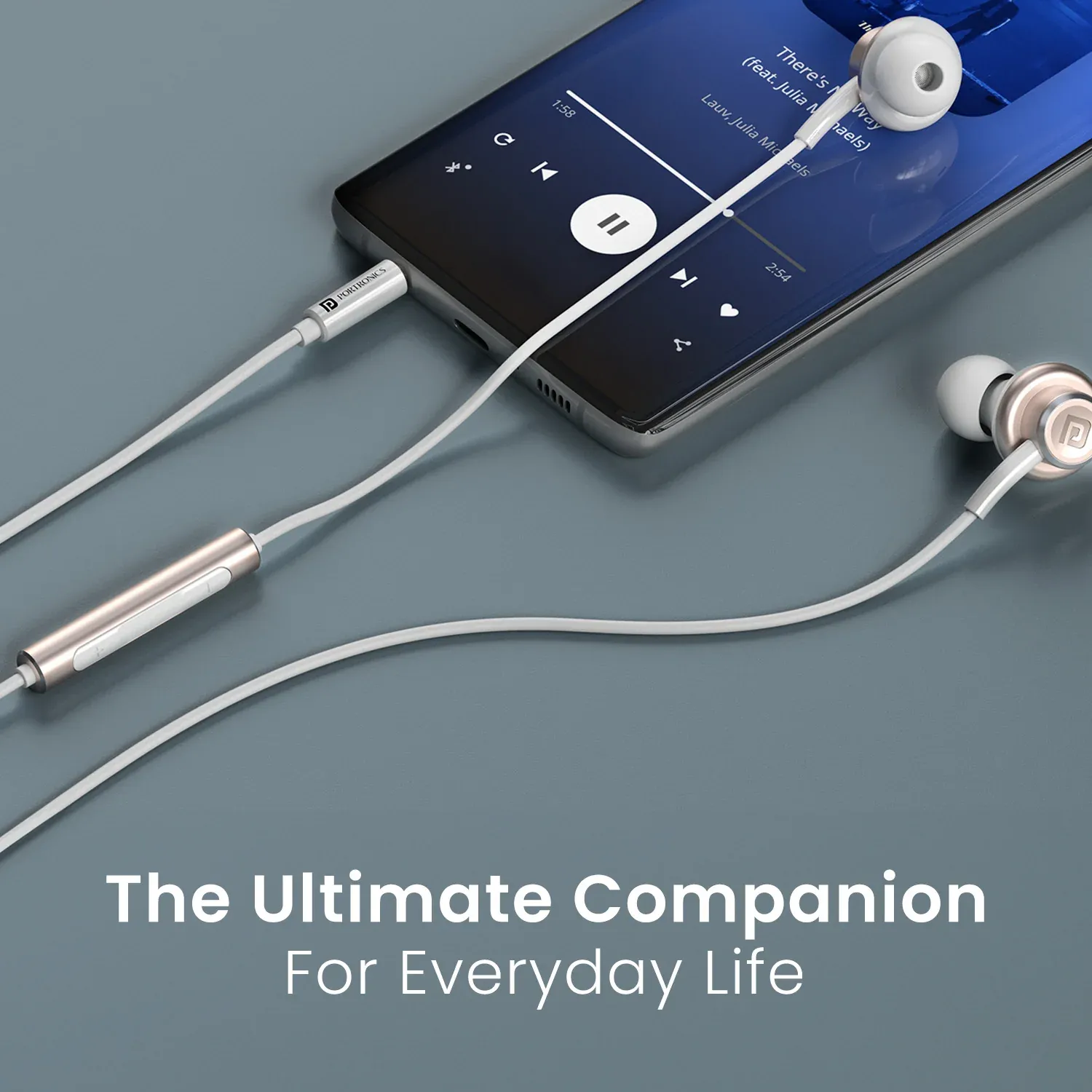 Portronics Conch Sigma A in Ear 3.5mm Aux Wired Earphones (White) overview 6