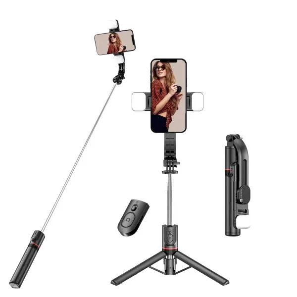 Portronics Lumistick - Smart Selfie Stick (Black)