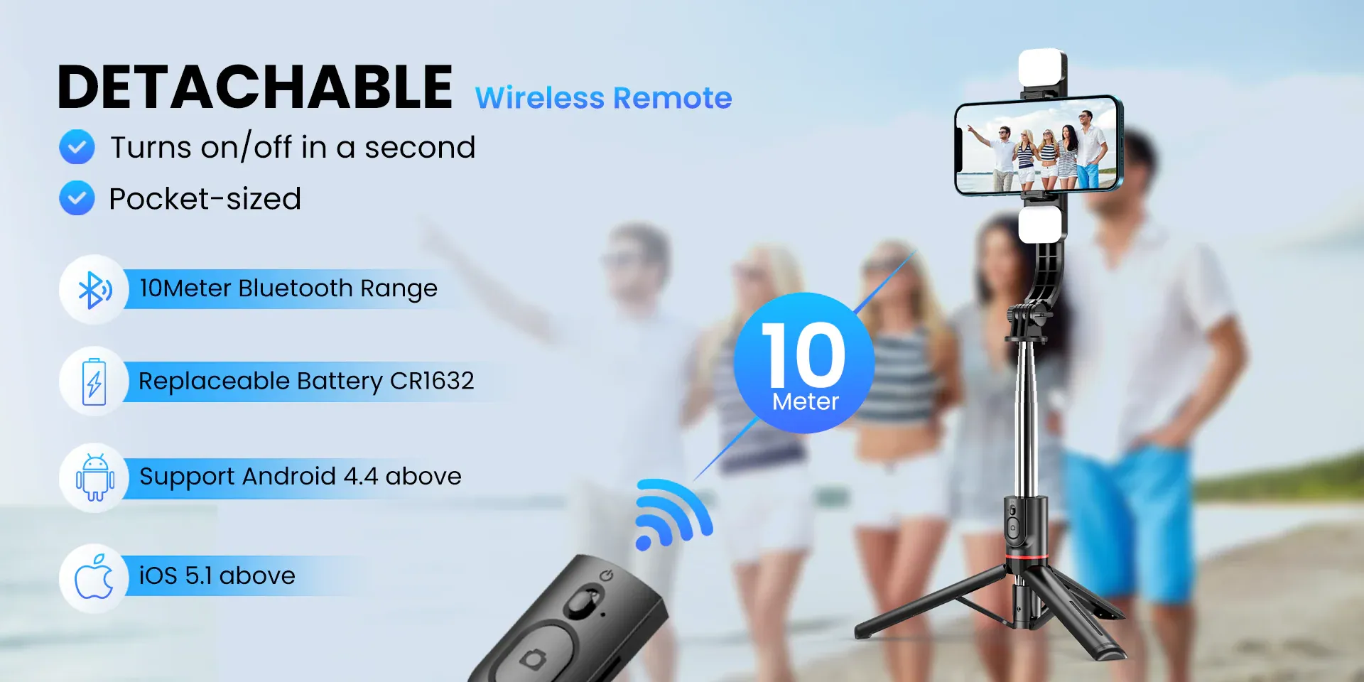 Portronics Lumistick - Smart Selfie Stick overview 7
