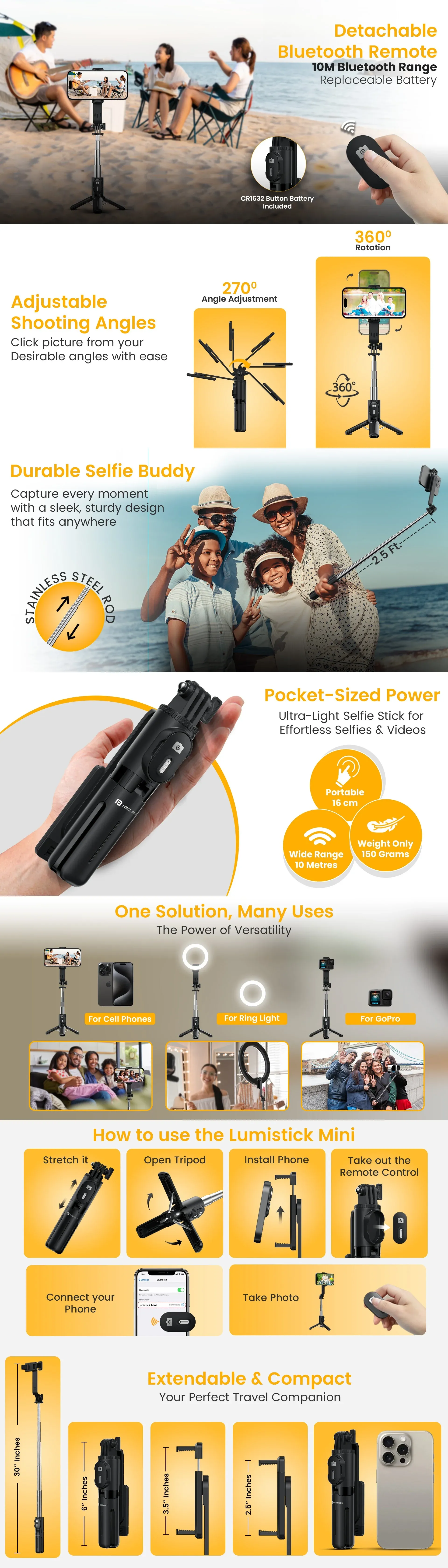 Portronics Lumistick mini overview 1