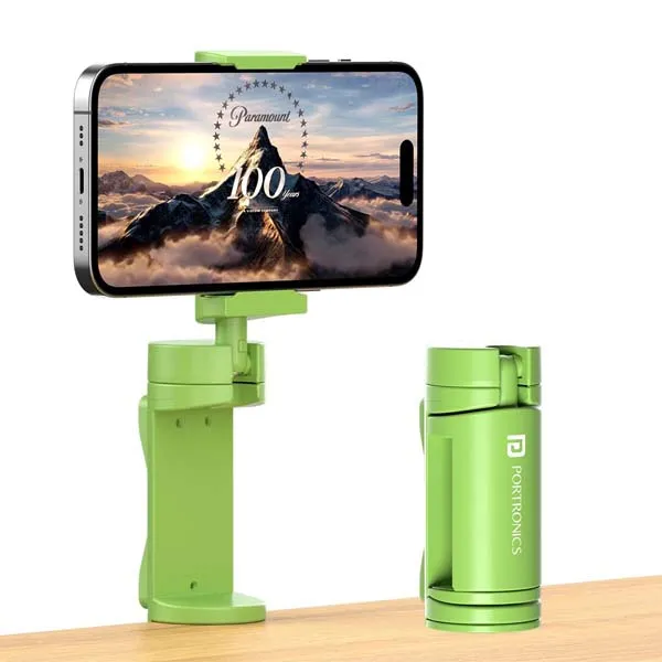Portronics Mobot Clip Mobile Holder with 360° Adjustable Angles (Green)