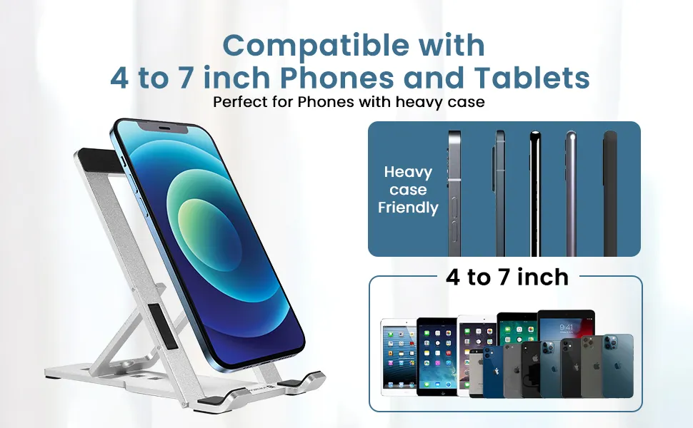 Portronics Modesk One Universal Mobile & Tablet Holder (Silver) overview 7