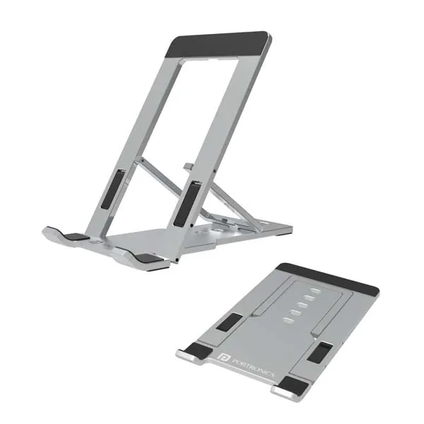 Portronics Modesk One Universal Mobile & Tablet Holder (Silver)
