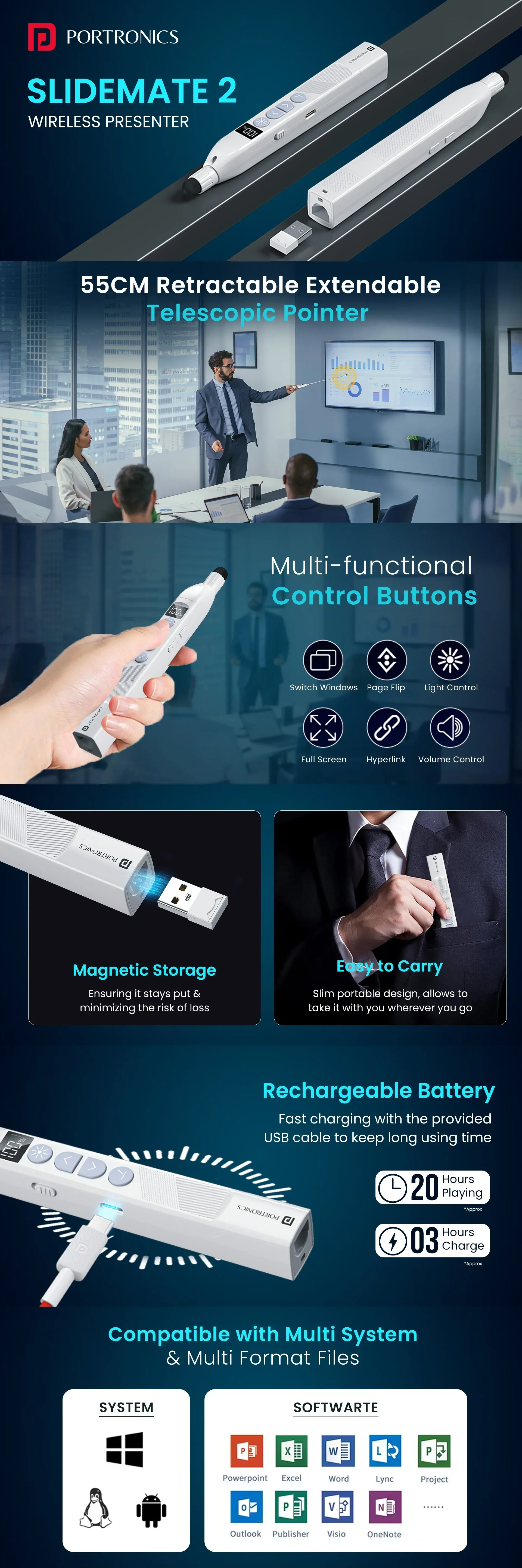 Portronics SlideMate 2 Wireless Presenter overview 1