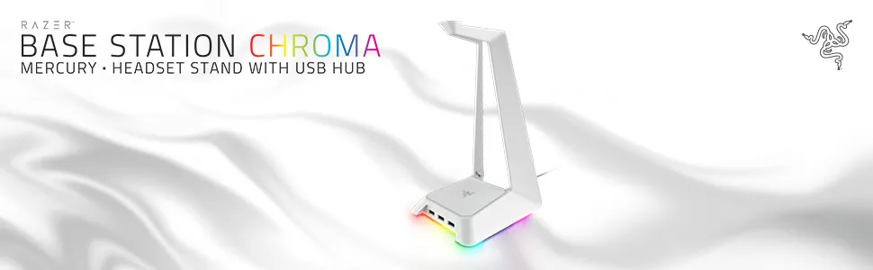 Razer Base Station Chroma White Mercury overview 1