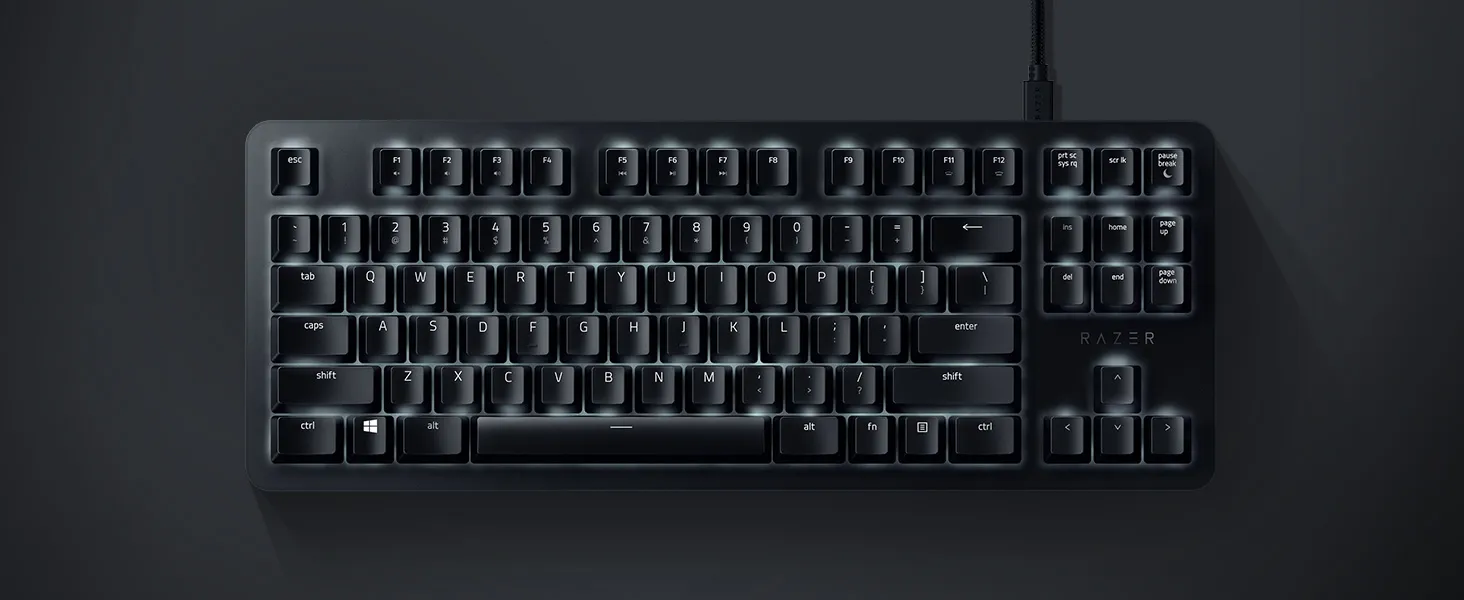 Razer BlackWidow Lite Orange Switch Black overview 2