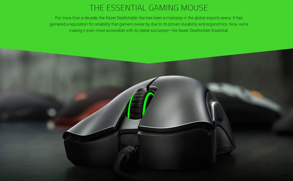 Razer DeathAdder Essential (White) overview 1