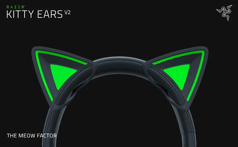 Razer Kitty Ears V2 Black overview 1