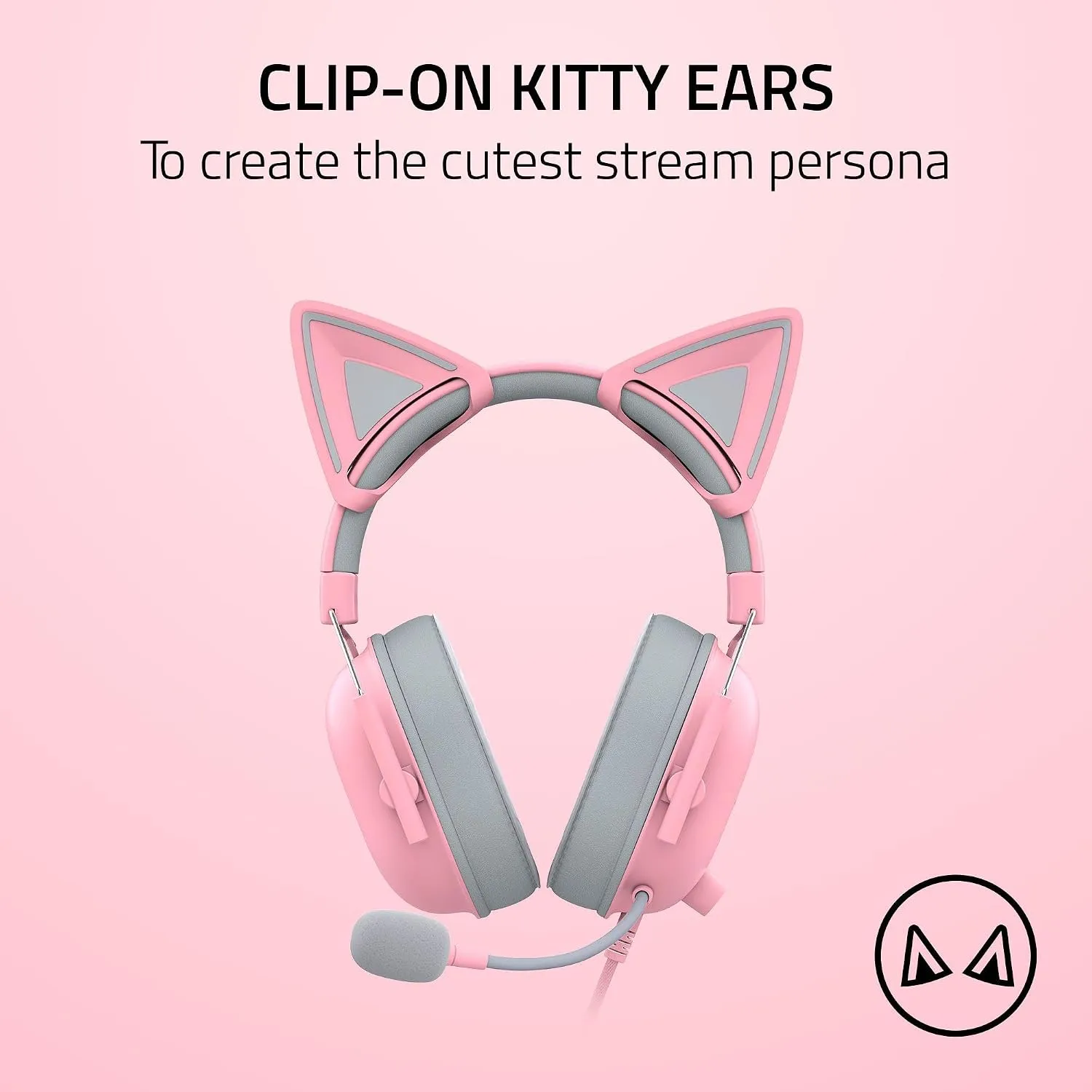 Razer Kitty Ears V2 Quartz overview 1