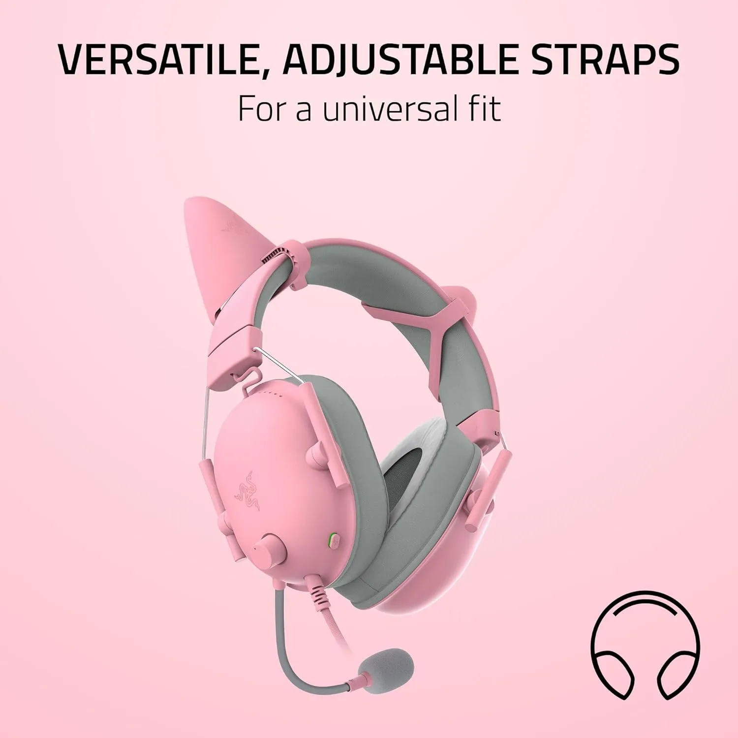 Razer Kitty Ears V2 Quartz overview 2