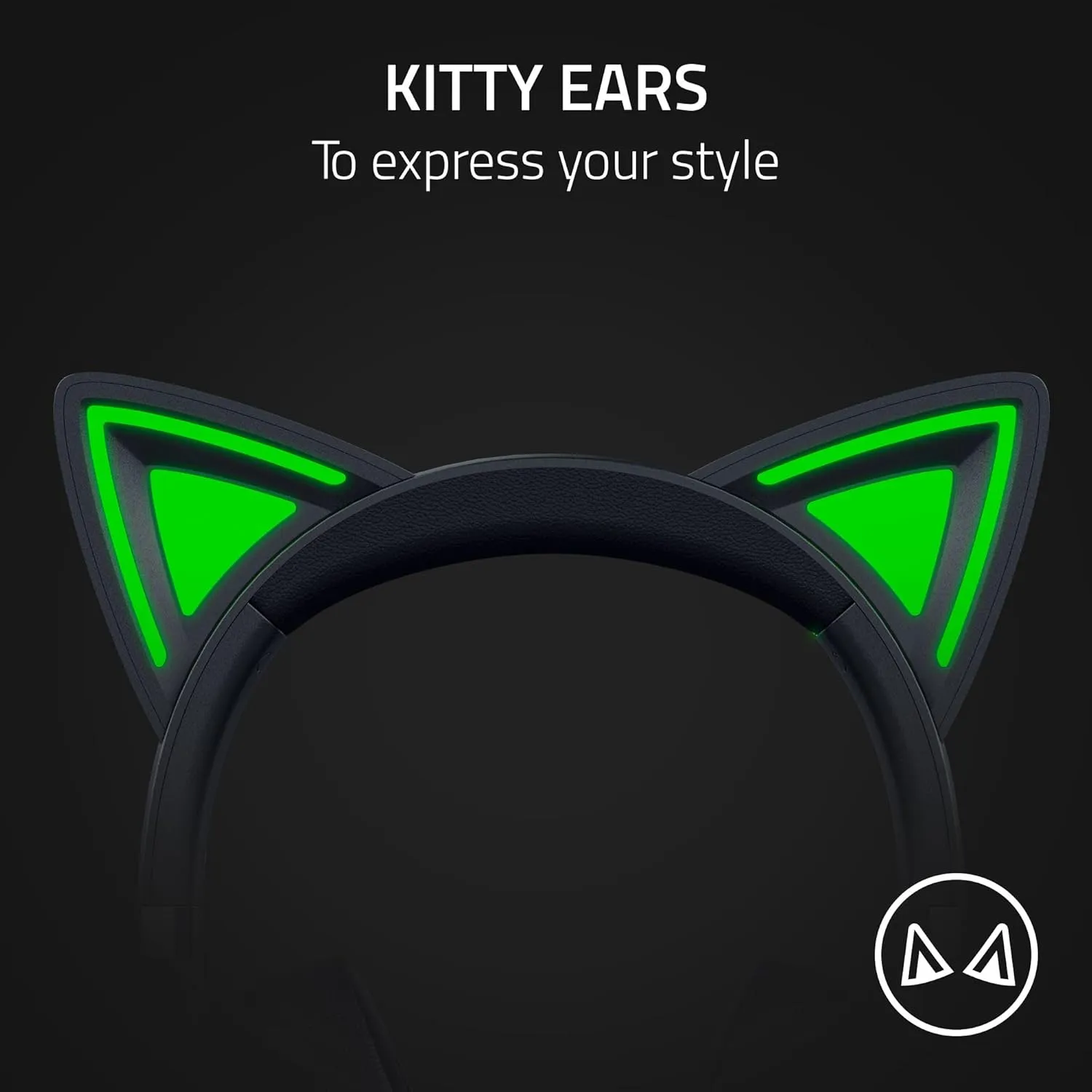 Razer Kraken Kitty V2 Heaphone (Black) overview 2