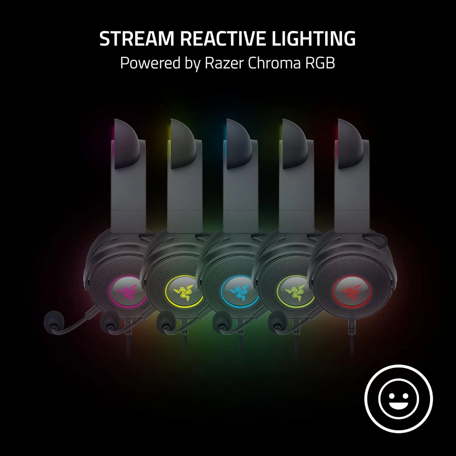 Razer Kraken Kitty V2 Heaphone (Black) overview 3
