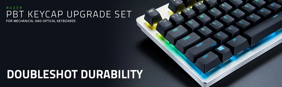 Razer PBT Keycap Upgrade Set (Black) overview 1