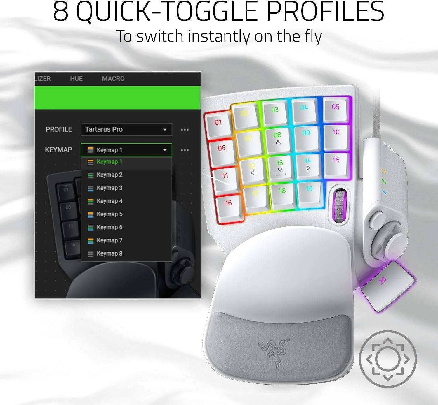 Razer Tartarus Pro Analog Optical Switch Gaming Keypad (Mercury) overview 1