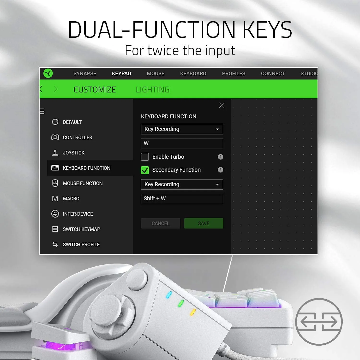 Razer Tartarus Pro Analog Optical Switch Gaming Keypad (Mercury) overview 2
