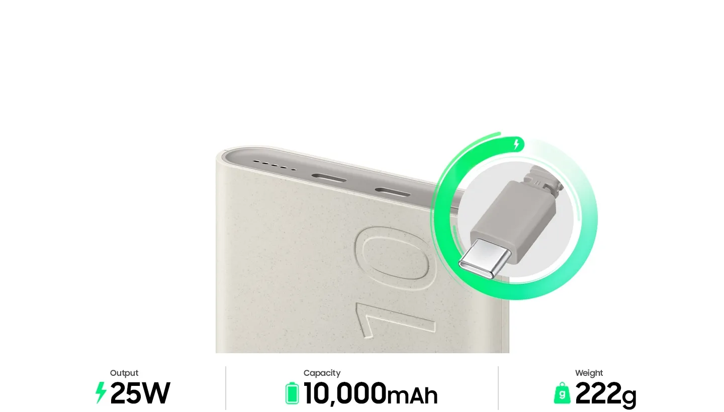 Samsung Galaxy 10000mAh Wireless Battery Pack (Gray) overview 2