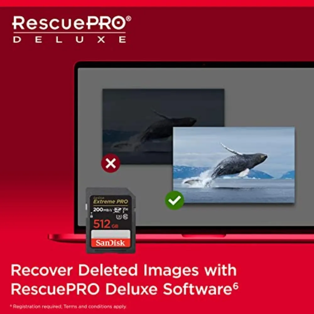 SanDisk 512GB Extreme Pro SDHC UHS-I/U3 V30 Class 10 Memory Card overview 8