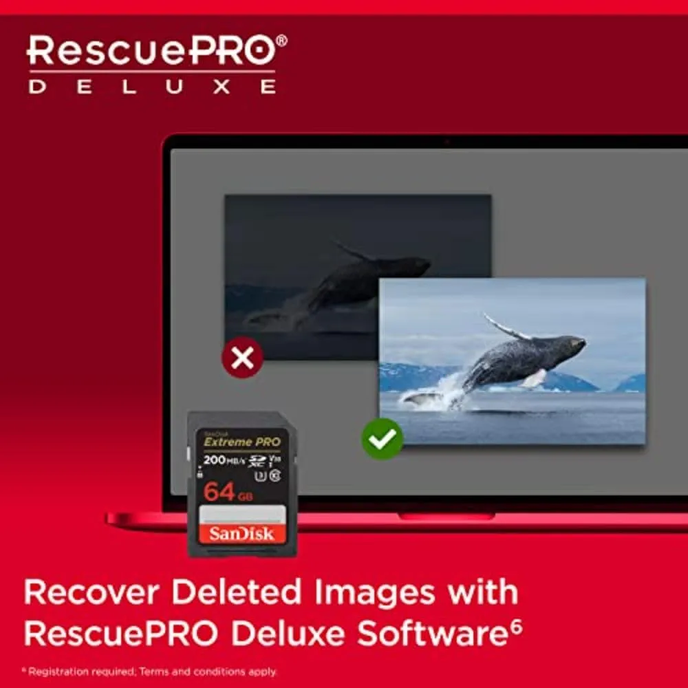 SanDisk 64GB Extreme Pro SDHC UHS-I/U3 V30 Class 10 Memory Card overview 8