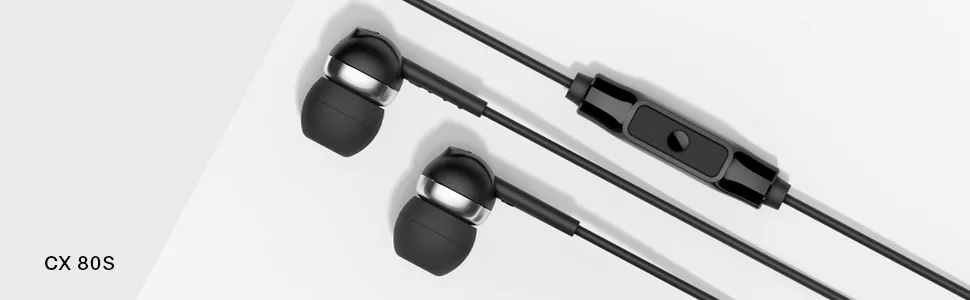 Sennheiser CX 80S in-Ear Wired Earphones (Black) overview 1
