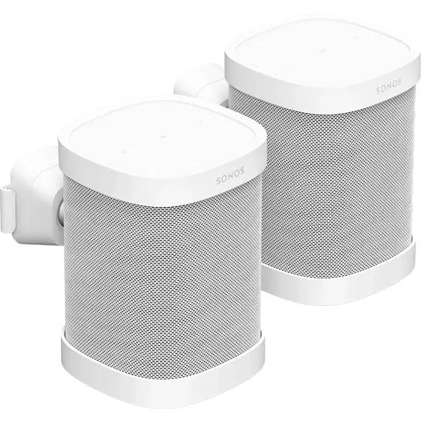 Sonos One and One SL Wall Mount (Pair) (Black) - White