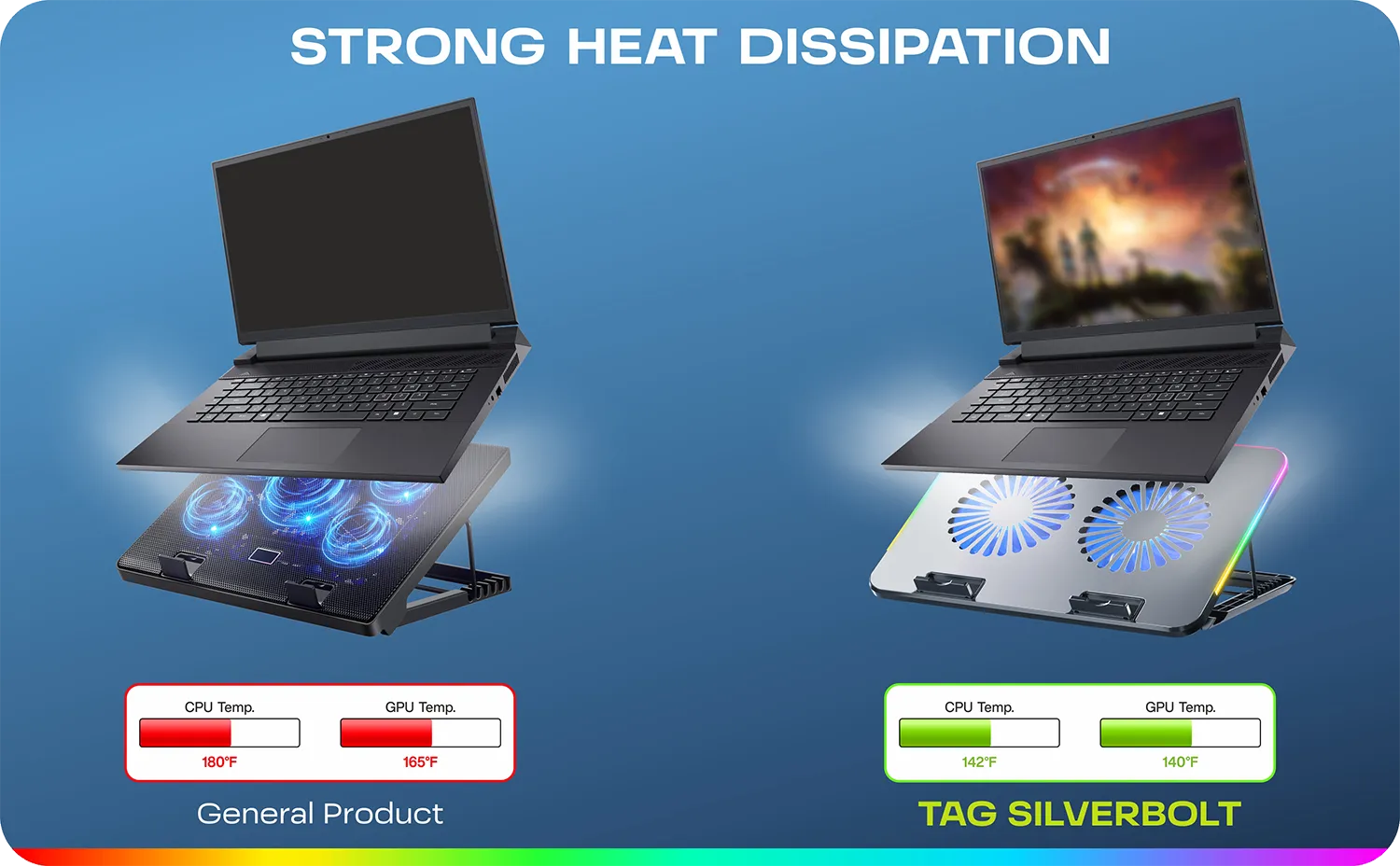 TAG SILVERBOLT GAMING COOLING PAD overview 5