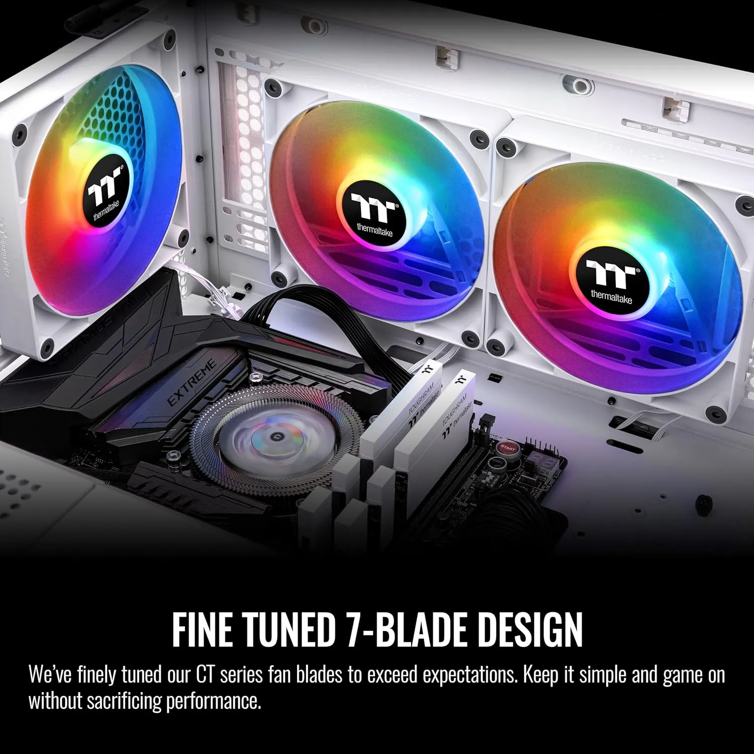 Thermaltake CT120 ARGB Sync White Cabinet Fan (Dual Pack) overview 3