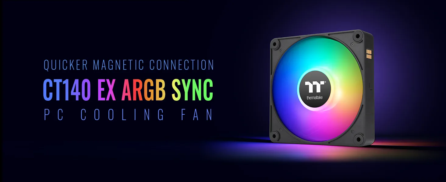 Thermaltake CT140 EX ARGB Sync PC Cooling Fan (3-Fan Pack) overview 2