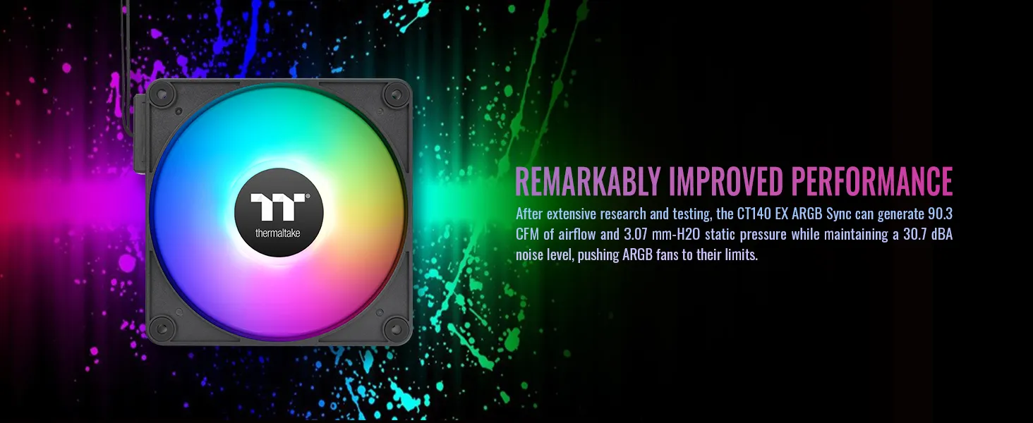 Thermaltake CT140 EX ARGB Sync PC Cooling Fan (3-Fan Pack) overview 6