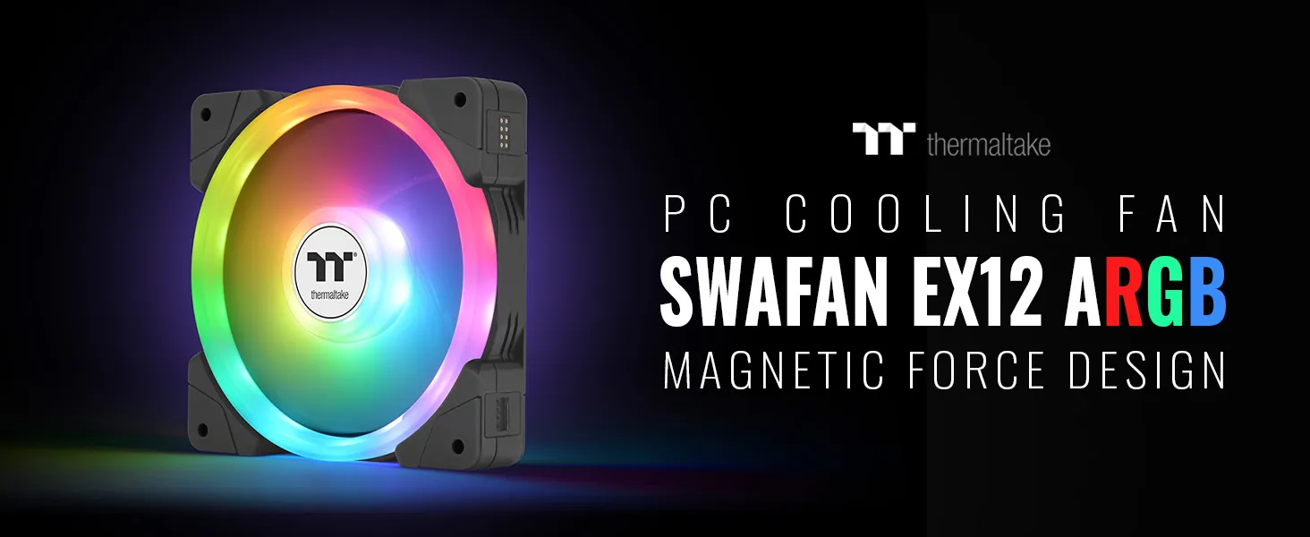 Thermaltake Swafan EX12 ARGB Sync Black Cabinet Fan (Triple Pack) overview 1