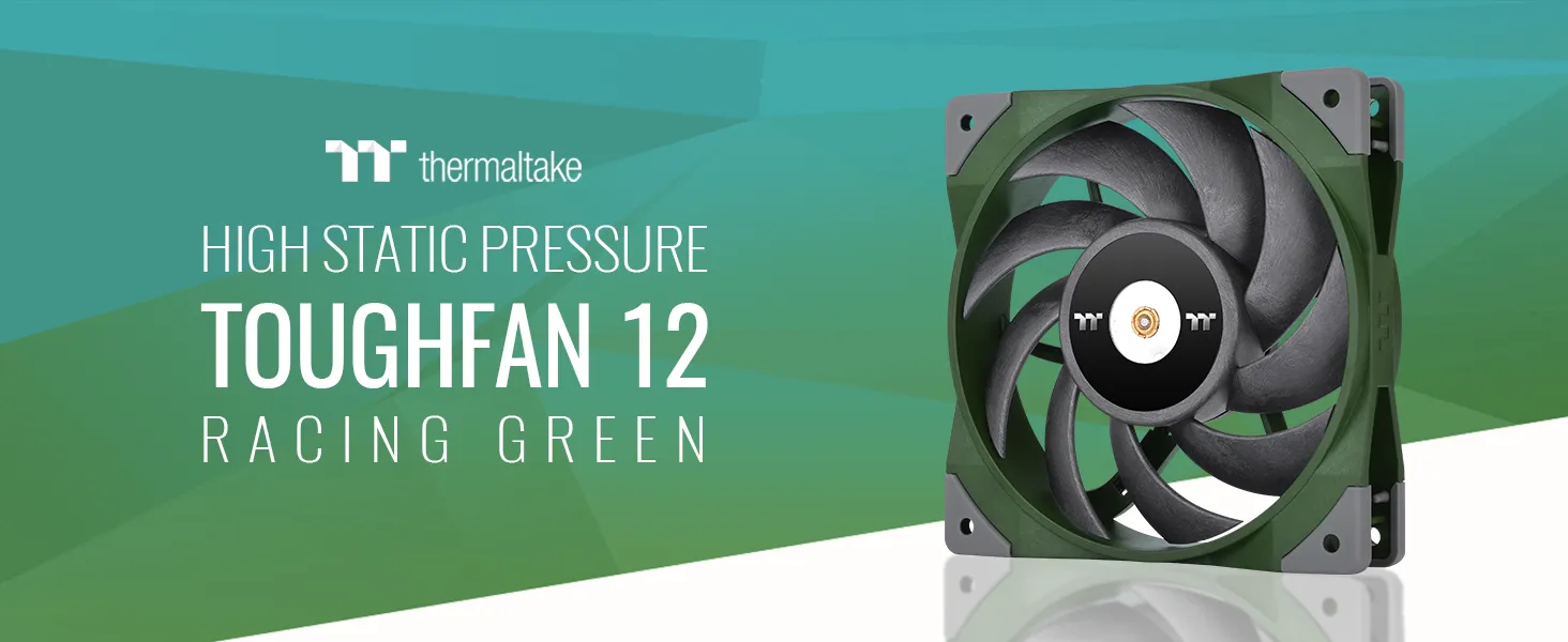 Thermaltake ToughFan 12 Racing Green High Static Pressure 2000 PWM overview 1