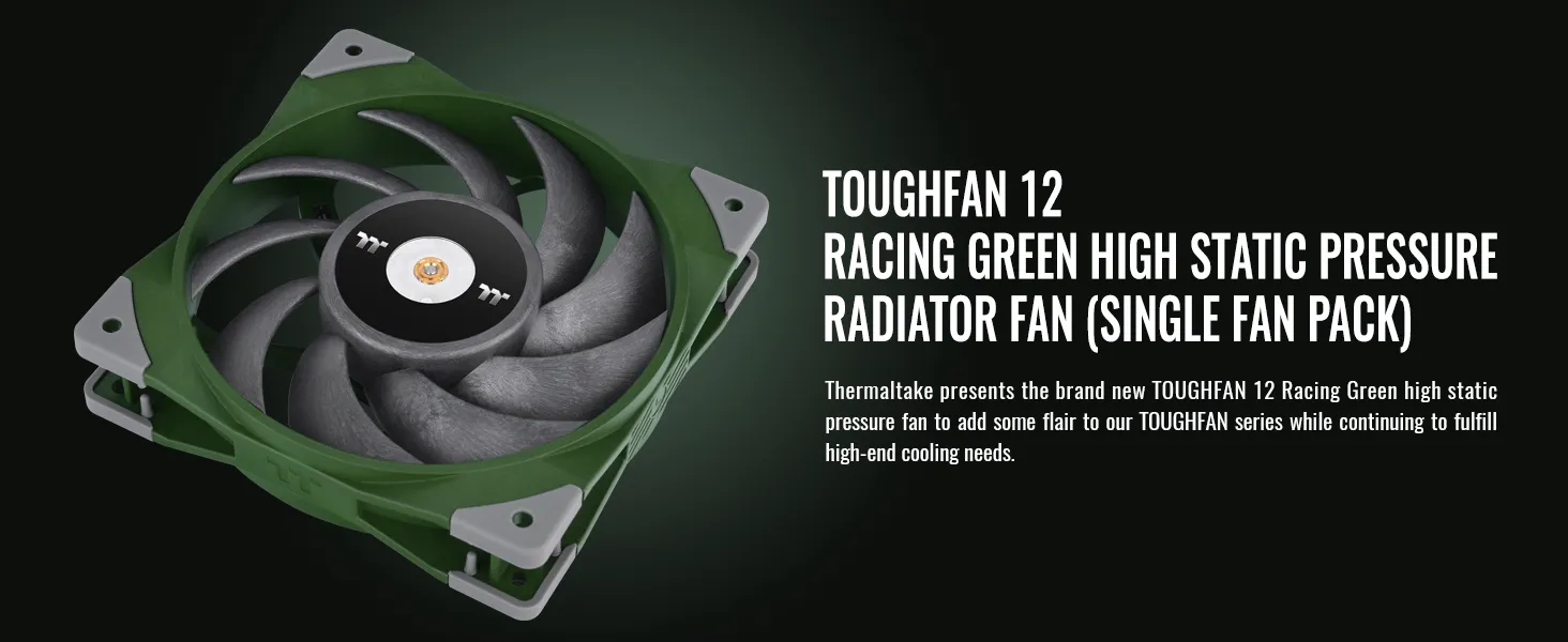 Thermaltake ToughFan 12 Racing Green High Static Pressure 2000 PWM overview 2
