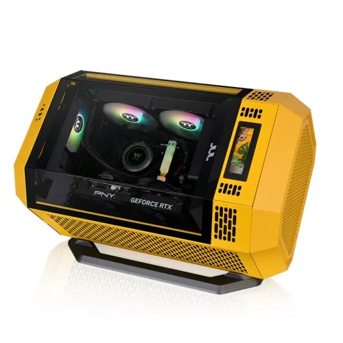 Thermaltake Tower 300 Series Horizontal Display Chassis Support Stand (Bumblebee Yellow) overview 1