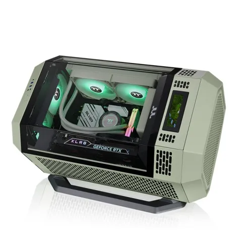 Thermaltake Tower 300 Series Horizontal Display Chassis Support Stand (Matcha Green) overview 1