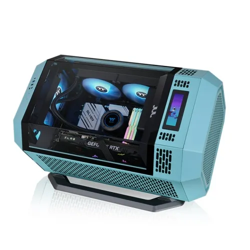 Thermaltake Tower 300 Series Horizontal Display Chassis Support Stand (Turquoise) overview 1