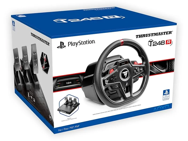 Thrustmaster T248R Racing Wheel and T3PM Pedal Set (Compatible with PS5, PS4 and PC) overview 1