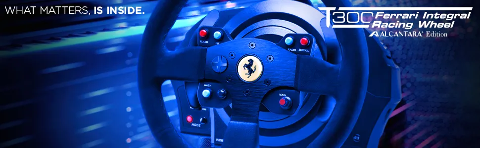 Thrustmaster T300 Ferrari Integral RW Alcantara edition | Racing Game Wheel | Force Feedback | PC/PS3/PS4 overview 1
