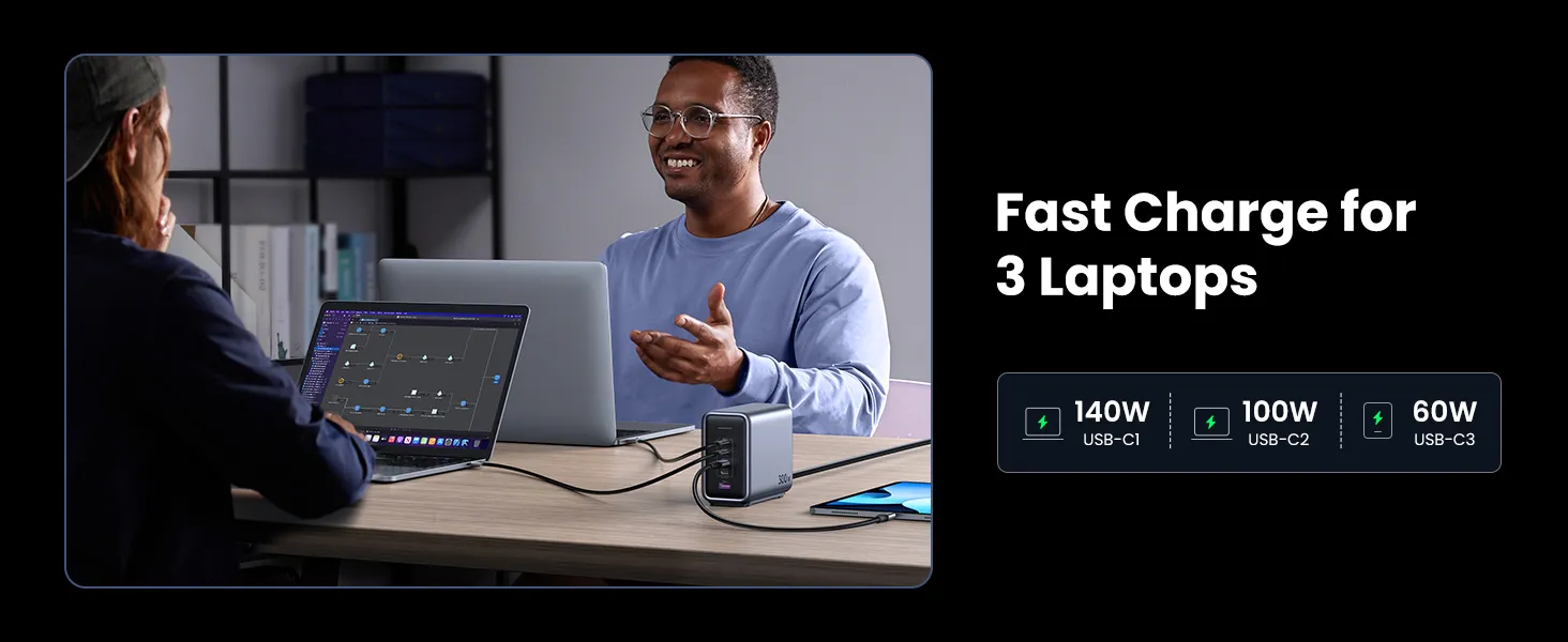 UGREEN CD333 Nexode 300W GaN USB C 5-Port Desktop Charging Station overview 4