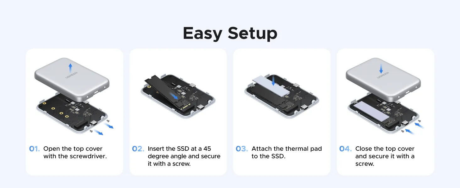 UGREEN D619 Magnetic M.2 NVMe SSD Enclosure-55151 overview 9