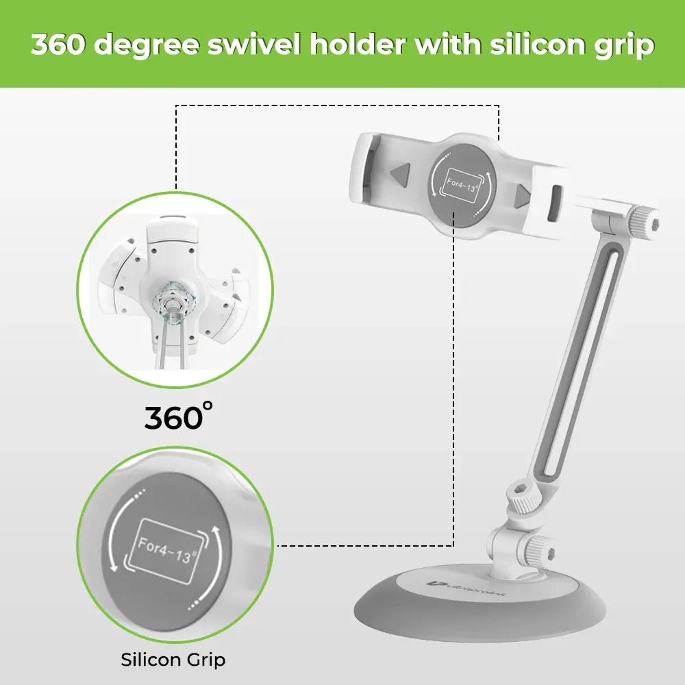 ULTRAPROLINK Jeeves Universal Table Top Mount - White overview 2