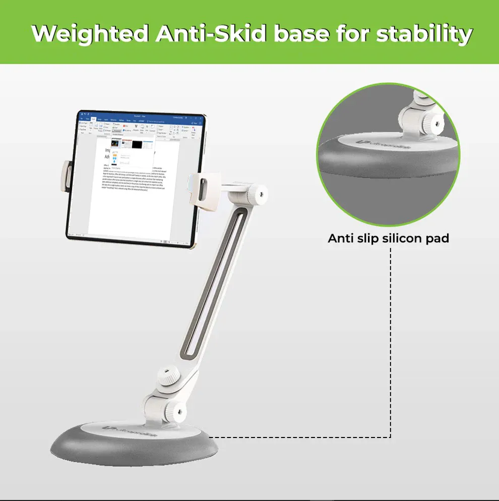 ULTRAPROLINK Jeeves Universal Table Top Mount - White overview 5