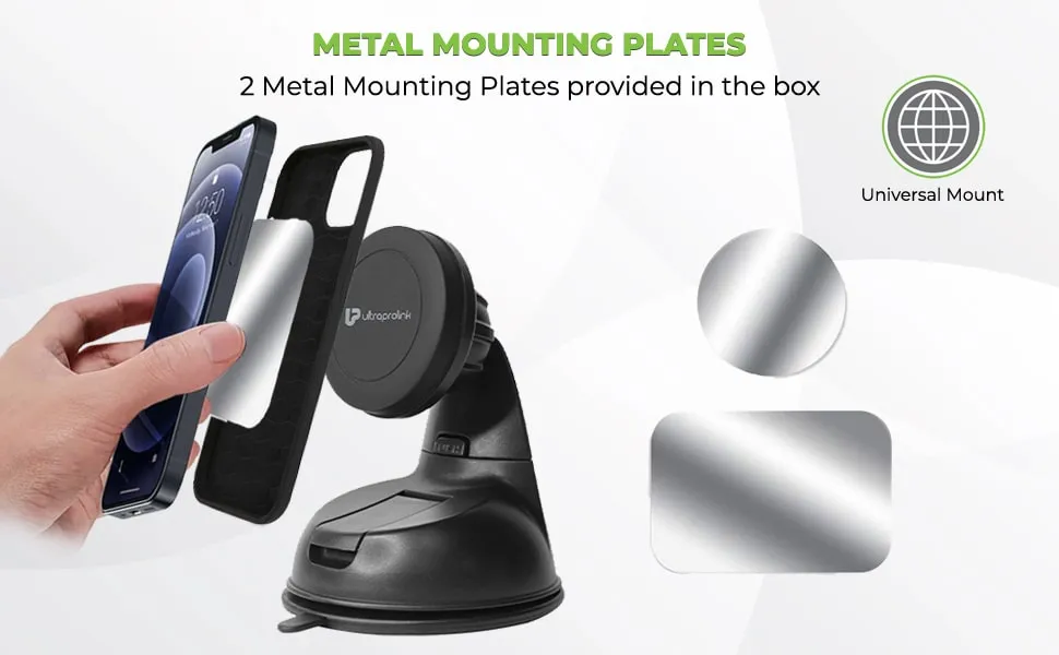 ULTRAPROLINK Magneto Compact Magnetic Mount for Dashboard & Windscreen - Black overview 2