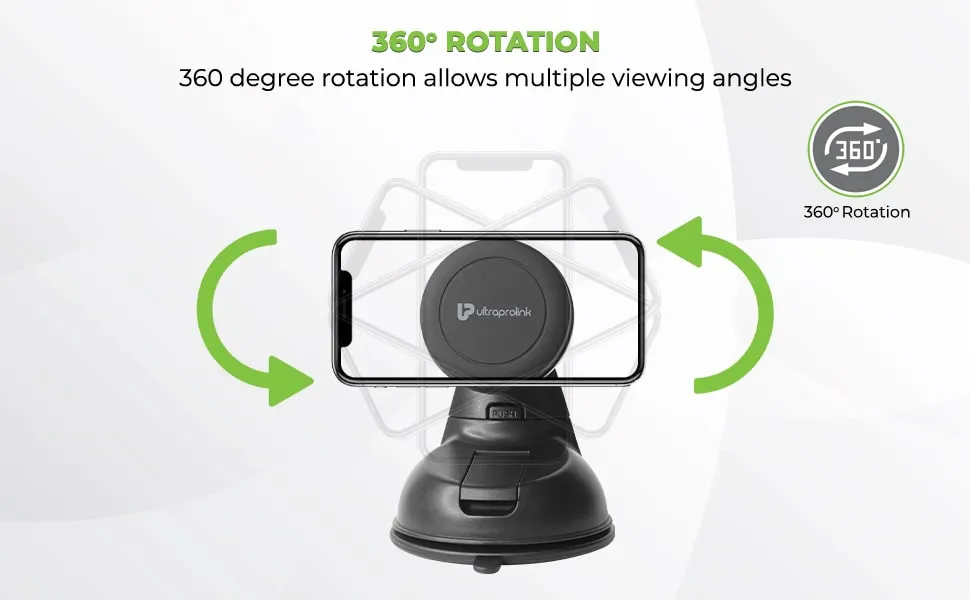 ULTRAPROLINK Magneto Compact Magnetic Mount for Dashboard & Windscreen - Black overview 3