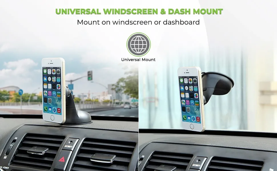 ULTRAPROLINK Magneto Compact Magnetic Mount for Dashboard & Windscreen - Black overview 5