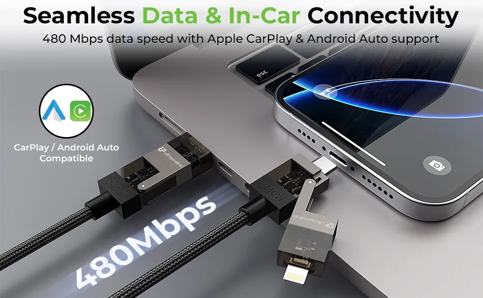 ULTRAPROLINK QuadLink 240W 4‑in‑1 Fast Charging (UL1237BLK-0150) overview 4