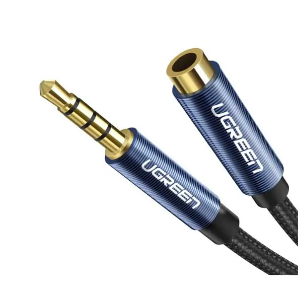 Ugreen AV118 3.5mm Male to 3.5mm Female Extension Braid 1m (Black 40673)